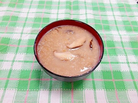 椎茸のオートミール粥